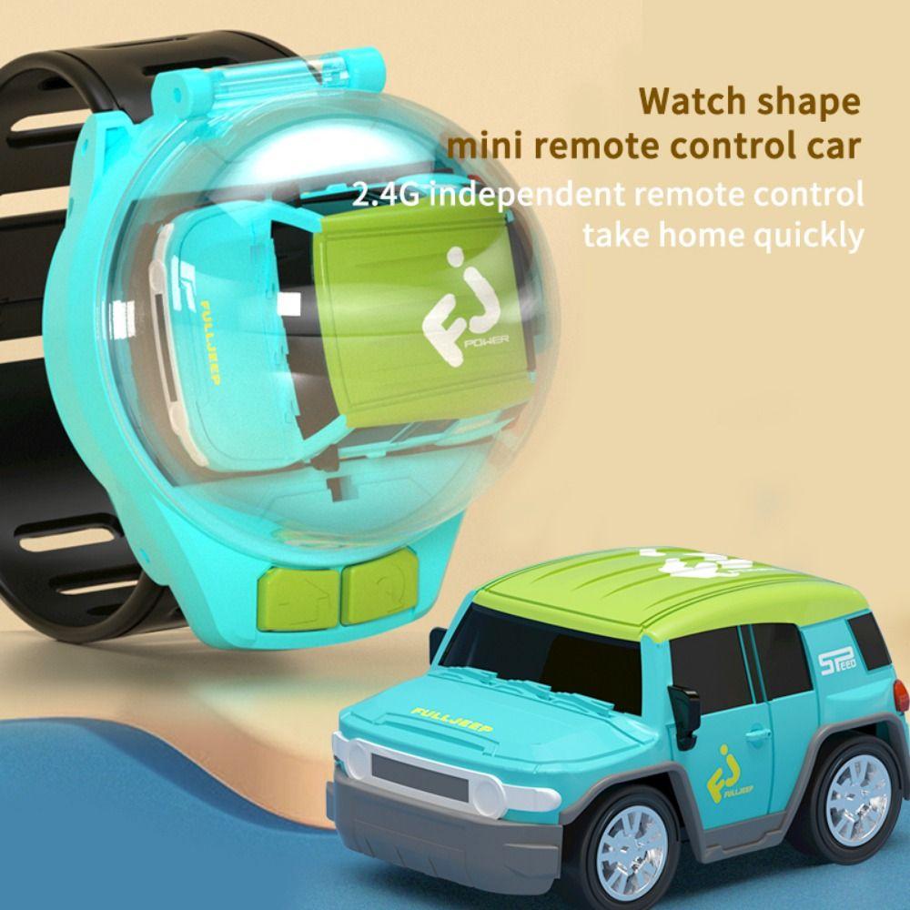 USB Charging Wireless Watch Car 2.4 GHz Mini Zinc Zinc Alloy Racing Funny Toy RC Car Boys Girls