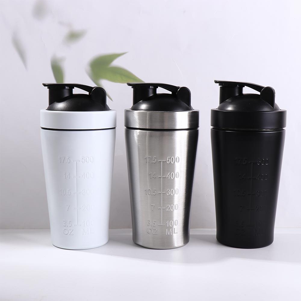 500ml/750ml Protein Powder Bottle with Scale Fitness Protein Powder Cup Hiking Sports