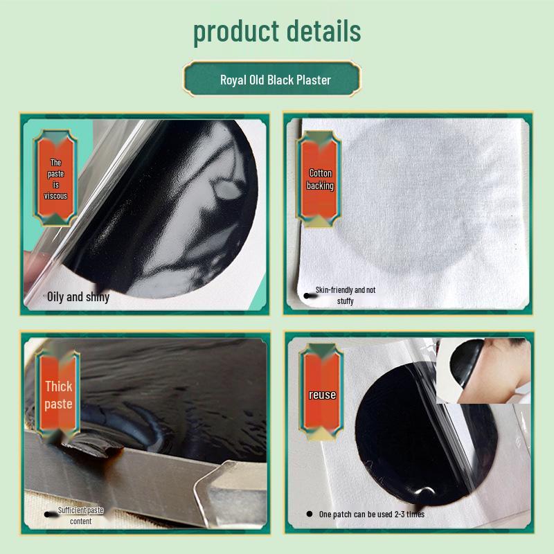 Rückstandsfreies Großes Schwarzes Pflaster zur Linderung von Schmerzen der Halswirbelsäule und der Schulter