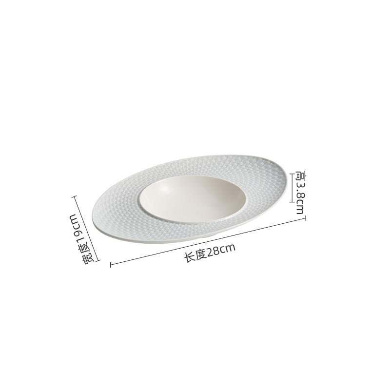 

Креативная овальная керамическая тарелка, глубокая тарелка для супа, глубокая тарелка, тарелки для сашими, тарелки для салата, специальная посуда для молекулярной кухни