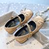 2026 new little girl leather shoes with dress soft sole children's crystal shoes single shoes