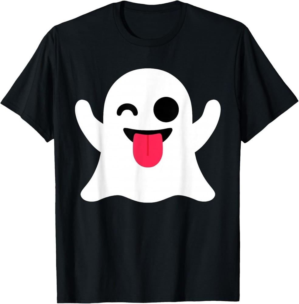

Funny Emoticon Cute Ghost Boo Face Halloween Costume T-Shirt XL
