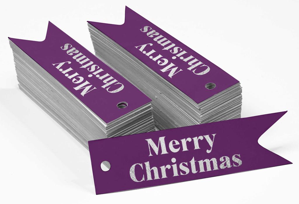 Inkdotpot Frohe Weihnachten Flaschenanhänger Echtgoldfolie Gastgeschenkanhänger Packung von