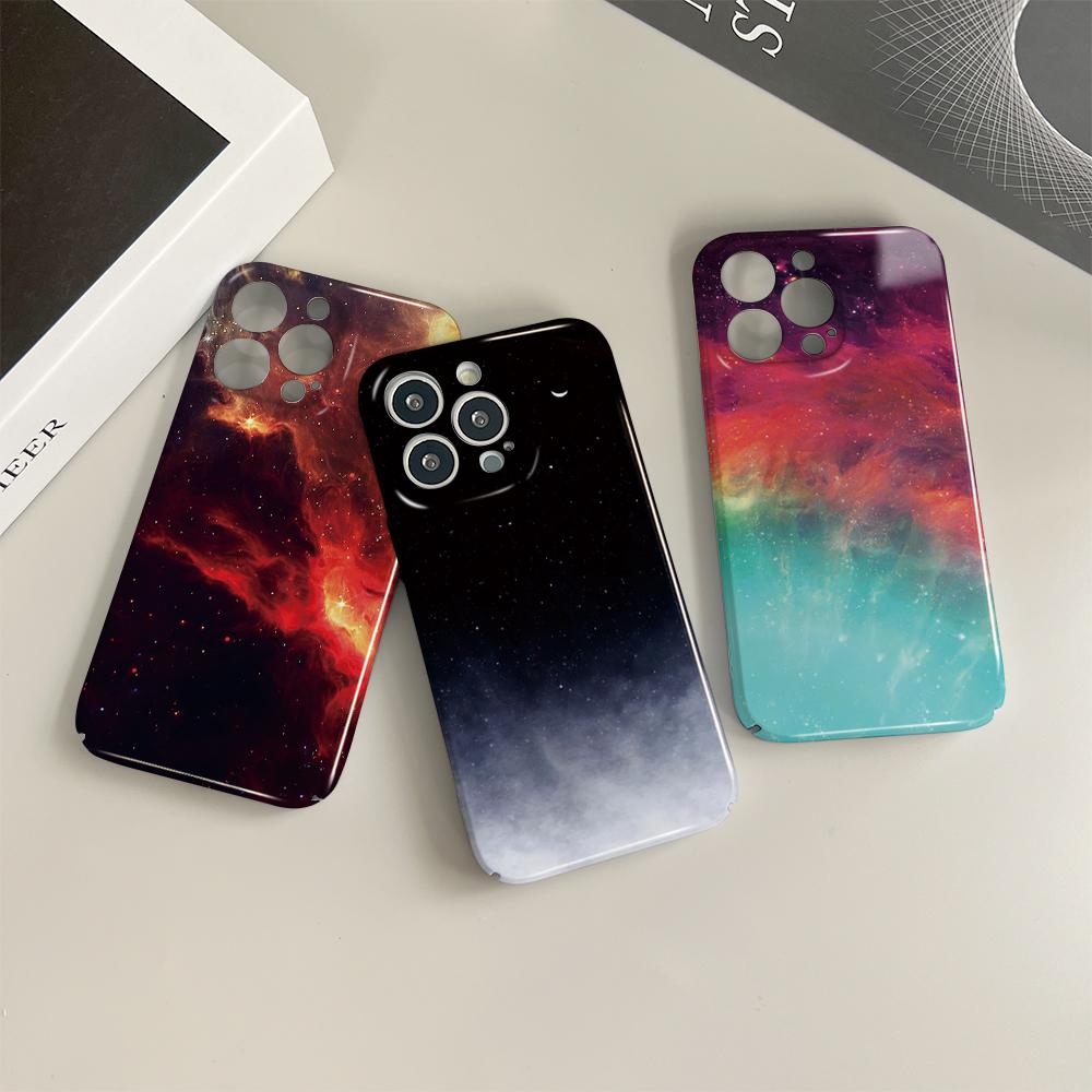 Pentru iPhone 16 15 14 Pro Samsung S23 A52 A33 A73 A53 Huawei Xiaomi Redmi OPPO Vivo Design Gradient Înstelat Spațial Protecție Completă Lentilă Husă de Telefon Dură