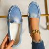 Women Casual Shoes 2025 New Spring and Autumn Flat Loafers Shoes Women Fashion Non-slip Soft Denim Flat Shoes Zapatos De Mujer