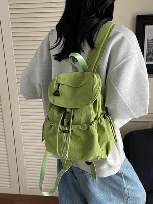 Жіночий повсякденний рюкзак на шнурку 2025 року, корейський: Легкий маленький шкільний рюкзак для учнів