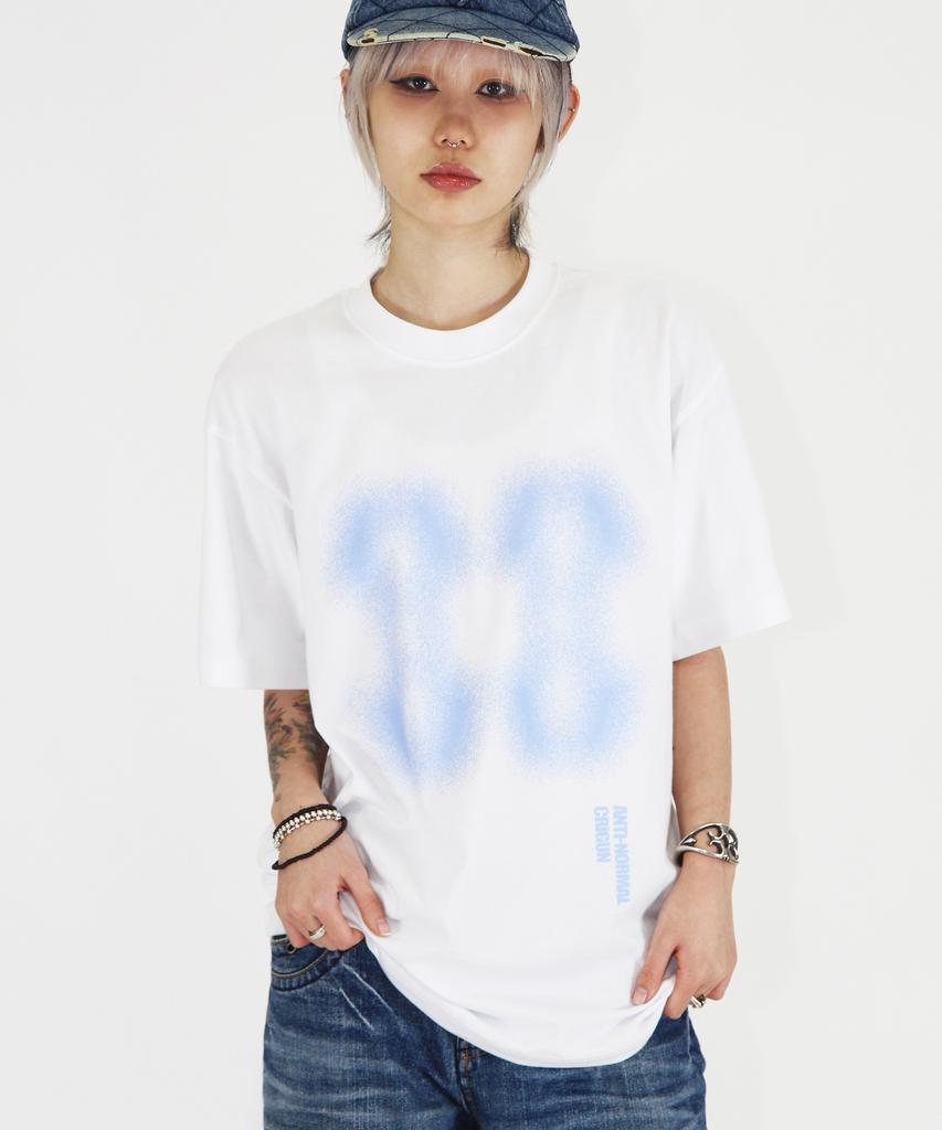 Keuligeon Effect Graphics Semi-Overfit Short Sleeve T-Shirt White