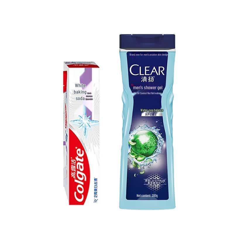 Colgate Spearmint Toothpaste & Clear Men Shower Gel Bundle