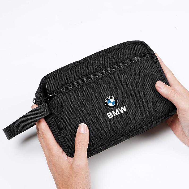 BMW Handbag Canvas Fabric Car Organizer Bag For BMW M E36 i4 G26 F40 F11 E46 E60 E70 G30 X3 X5 X7 Car Storage Bag Car Supplies EB1
