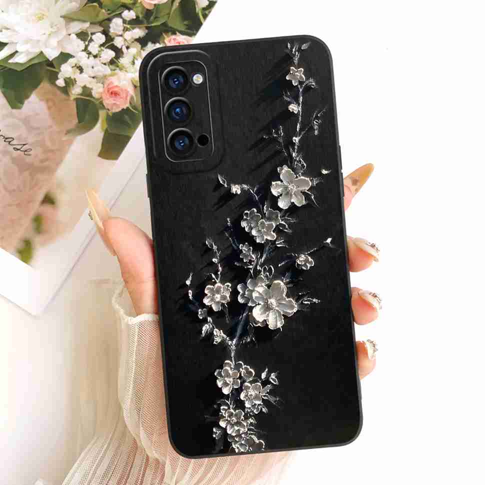 For Oppo Reno4 Pro 5G PDNM00 Case Stylish Color Paint Silicone Back Cover For Reno4 Pro Reno 4PRO 5G PDNT00 CPH2089 Phone Casing