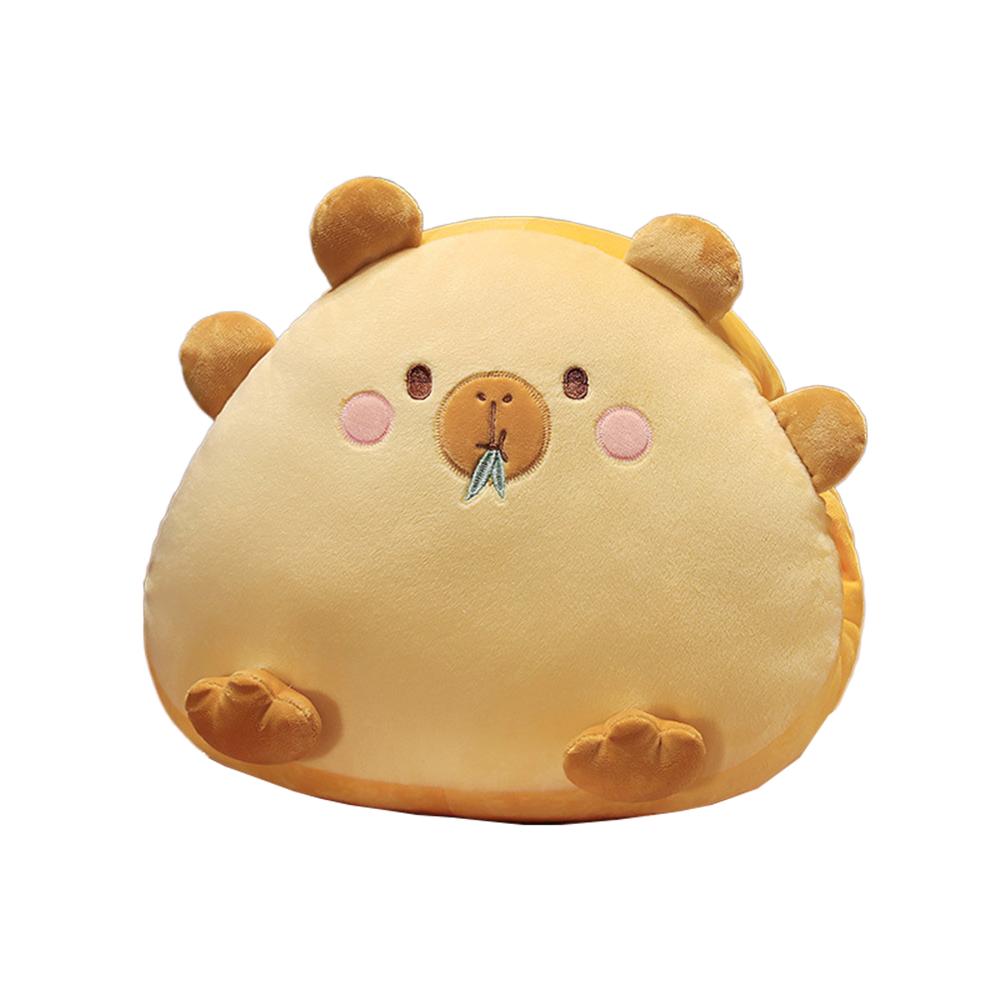 Stuffed Capybara Cartoon Hand Warmer Air Conditioning Blanket Office Backrest  Bedside