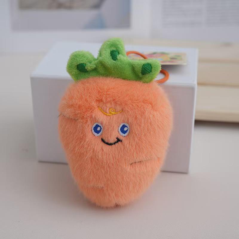 Fruit & Veggie Plush Keychain: Durian, Watermelon, Banana Charms for Kids