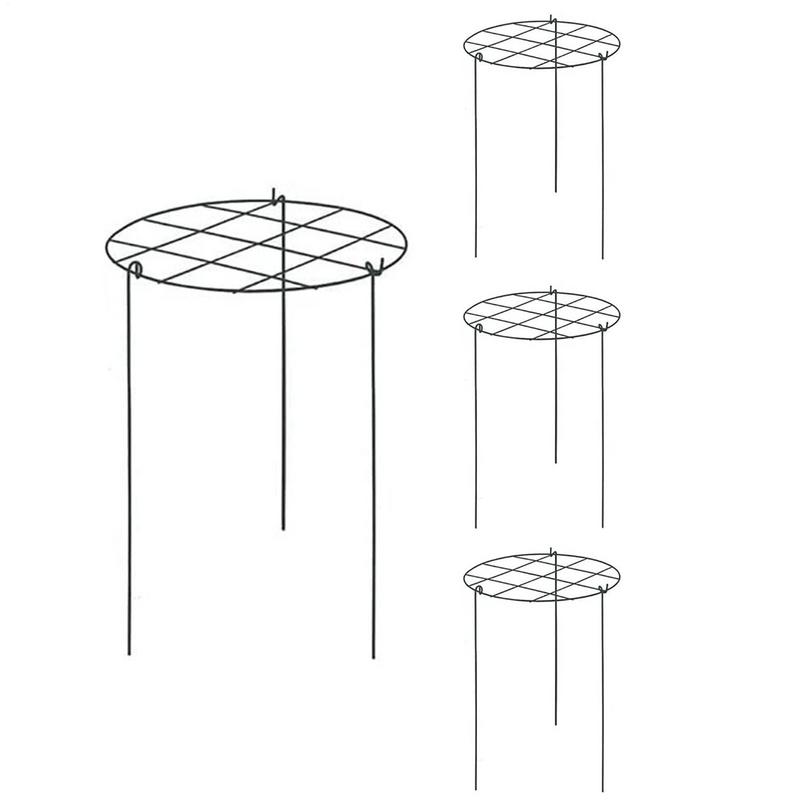 Plant Support Stakes Peony Cages Rings 4pcs Metal Frame Flower Rings Upright Flower Protection Gardening Supplies for indoor