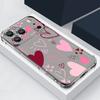 Love Heart Painted Print Silicone Phone Case For iPhone 17 Pro Max 16 15 14 Pro Max 13 12 Pro 11 Shockproof Soft TPU Clear Cover
