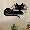 Black Cat Metal Wall Art Indoor Outdoor Sculpture Decor Halloween Christmas Gift