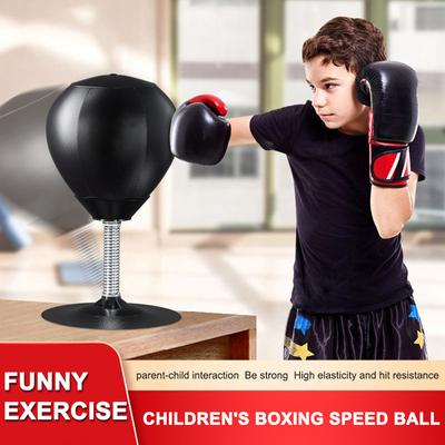 PU Desktop Boxball Stressabbau Kampfgeschwindigkeitstraining Boxsack Muay Tai MMA Übung Saugtisch Boxball