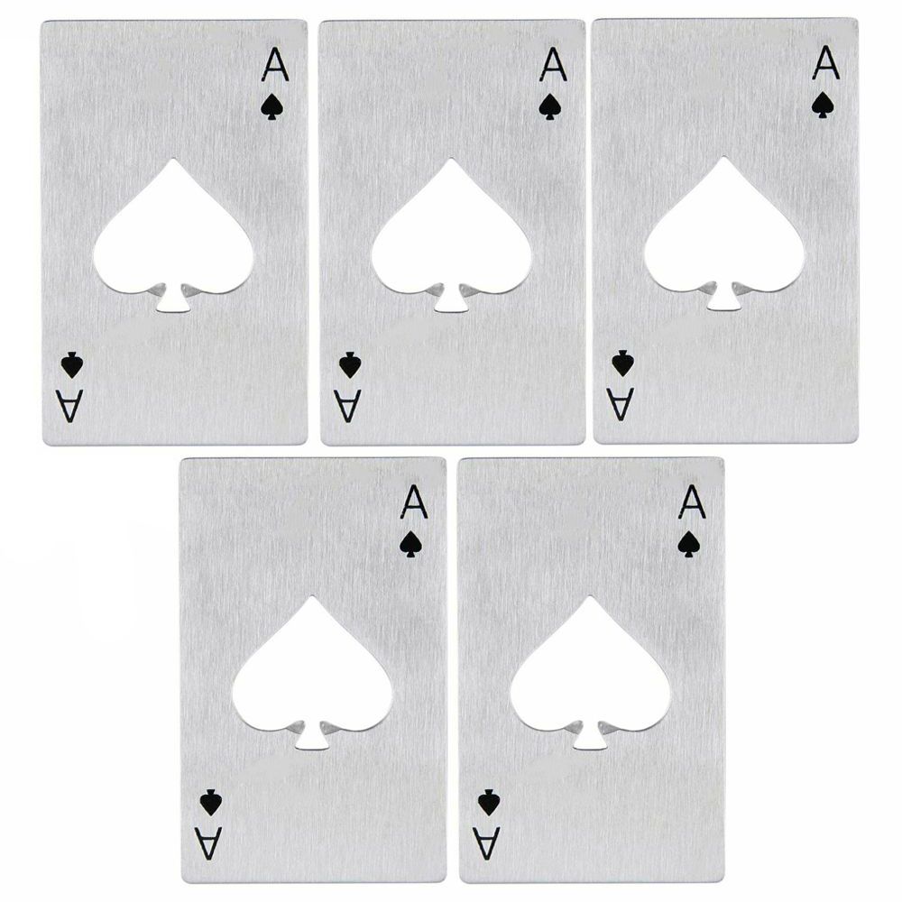 

5 pcs Multifunction Tool Beer Cap Ace of Spades Bottle Opener EDC Playing Card