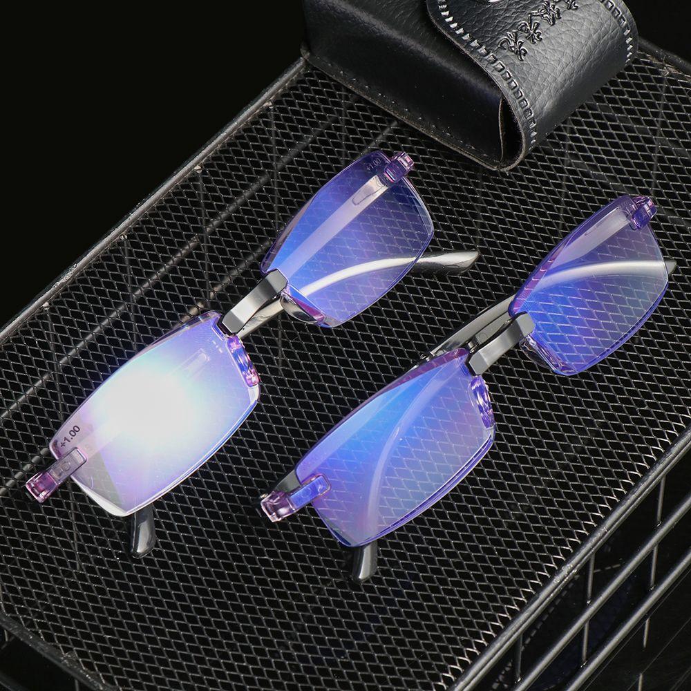 Men Women Black Resin Reading Glasses 1.75 Half Frame Portable Ultralight Magnifying Presbyopic Hyperopia Glasses Square 1.5 2.0