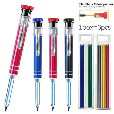 Built-in Sharpener Solid Carpenter Pencil 2.8mm Woodworking Marking Tool  Woodworking Construction
