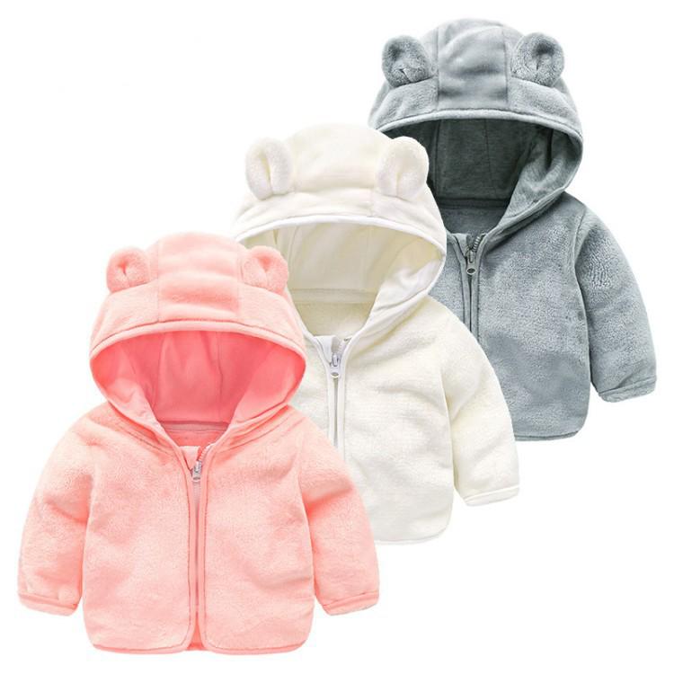 Fleecegefütterter Mantel für Mädchen - Süßer Herbst-/Winterpullover für 0-3 Jahre