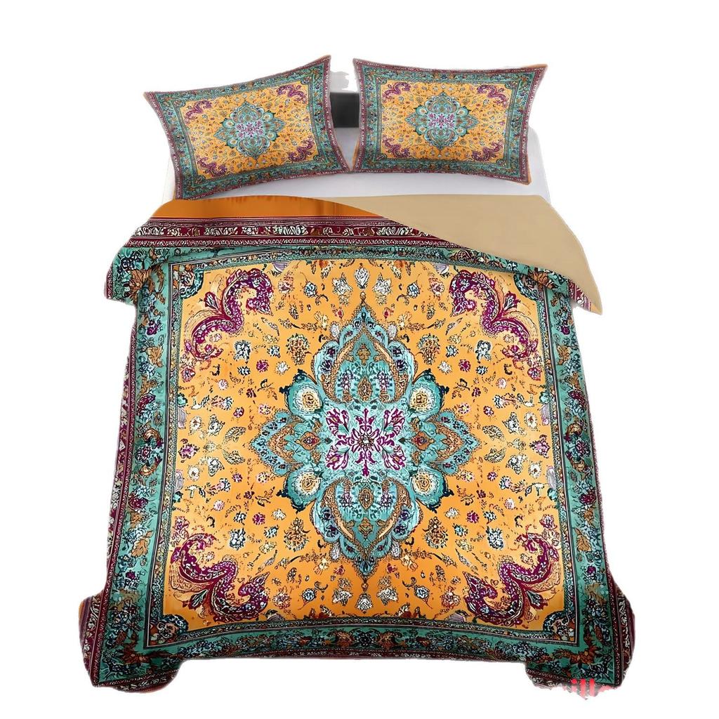 Bohemian Print Bedding, Spring And Autumn Thickened And Sanded Three-Piece Set