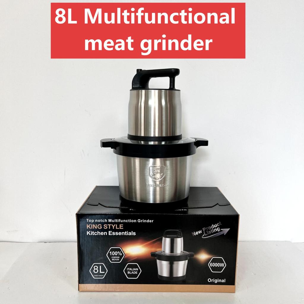 High-Power Electric Multi-Function Food Processor: Meat Grinder, Juicer, Dough Kneader, Large Capacity Mixer
