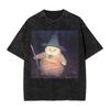 Vintage Spierana Koszulka z Memem Kota Czarodzieja Zabawny Retro Graficzny T-shirt Oversize Streetwear Harajuku Y2K Top dla Mężczyzn Kobiet Letni T-shirt