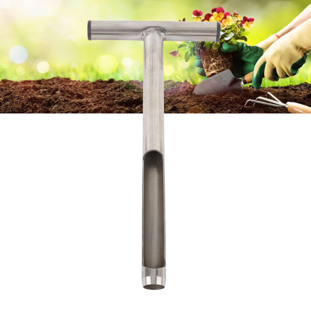 Bodenprobe Bodenprobe Stange 12 Zoll Edelstahl Bodenprobennehmer T-Griff Tragbare Bodenproben-Sonde für Garten Bauernhof Zuhause