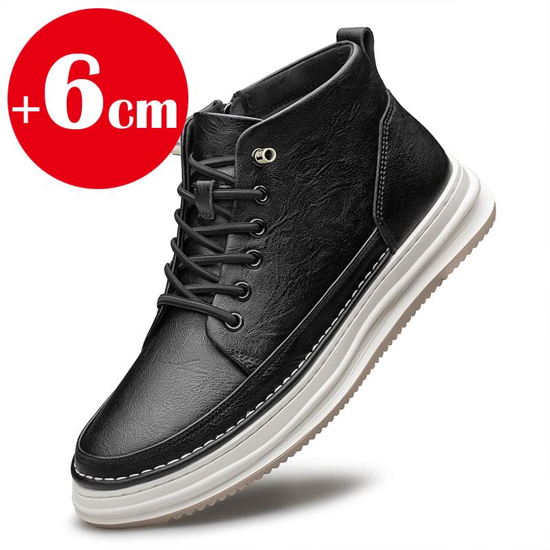 

Повседневная обувь из натуральной кожи, новые, увеличивающие рост, для мужчин, 6/8 см, невидимые кроссовки, увеличивающие рост, спортивные, zapatillas de Hombre 37