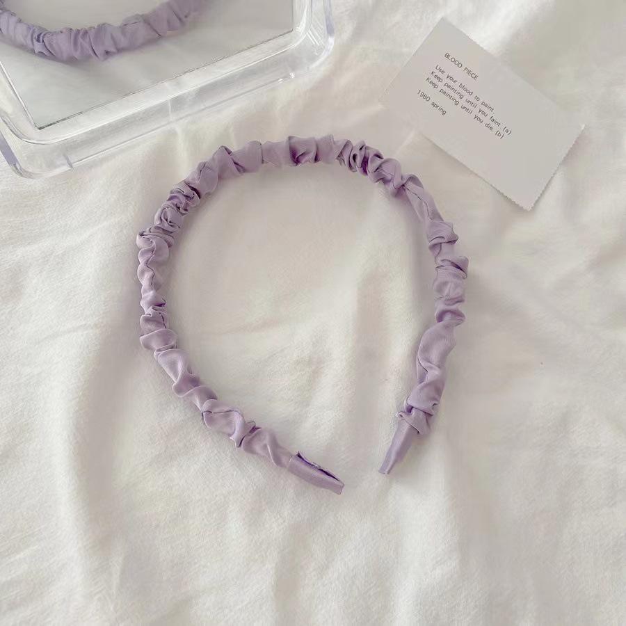 Retro French Wide Skull Top Sponge Headband for Women - Milk Coffee Color Hair Accessory