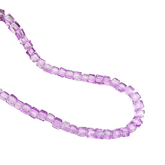 

100 шт. 4 мм Граненые Кубические Бусины Гальванизированные Искусственный Хрусталь Разделители Блестящие Бусины для Рукоделия для Изготовления Ожерелий Серёг Браслетов Украшений светло-фиолетовый