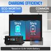 ECO-Worthy 12V/24V 20A Smart Battery Charger Maintainer, Auto Voltage Detect for LiFePO4 Lead-Acid with Multi-Current Options 5A