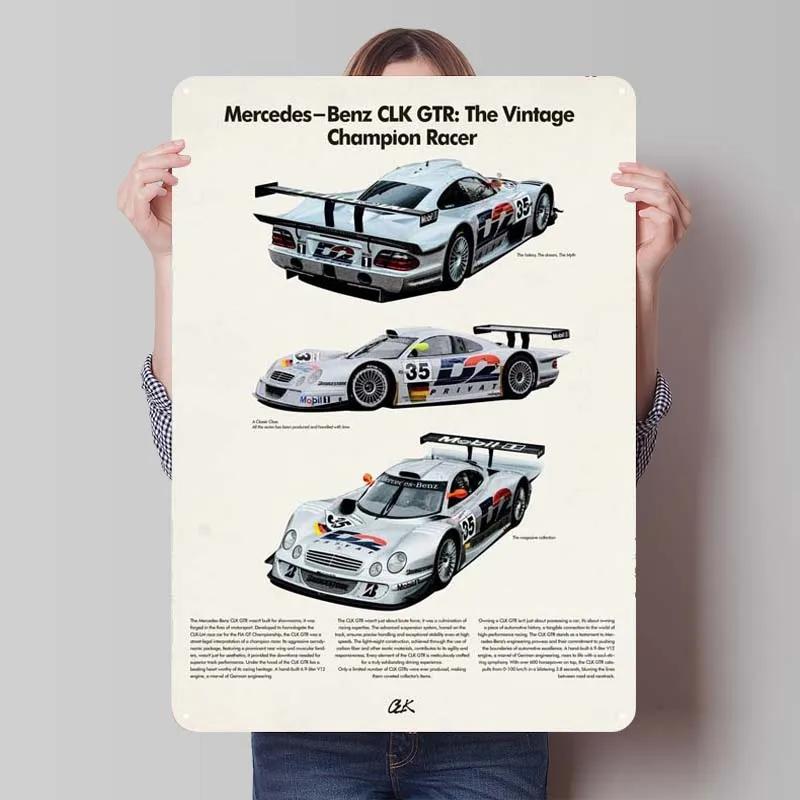 Sign Cars Poster Home Decoration Living Room Retro Metal Tin Sign Plaque for Garage Wall Art Decoration Interior