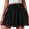 Damen Sommer Mode Unifarbene Kordelzug Sportshorts Bequeme Weiche Atmungsaktive Shorts
