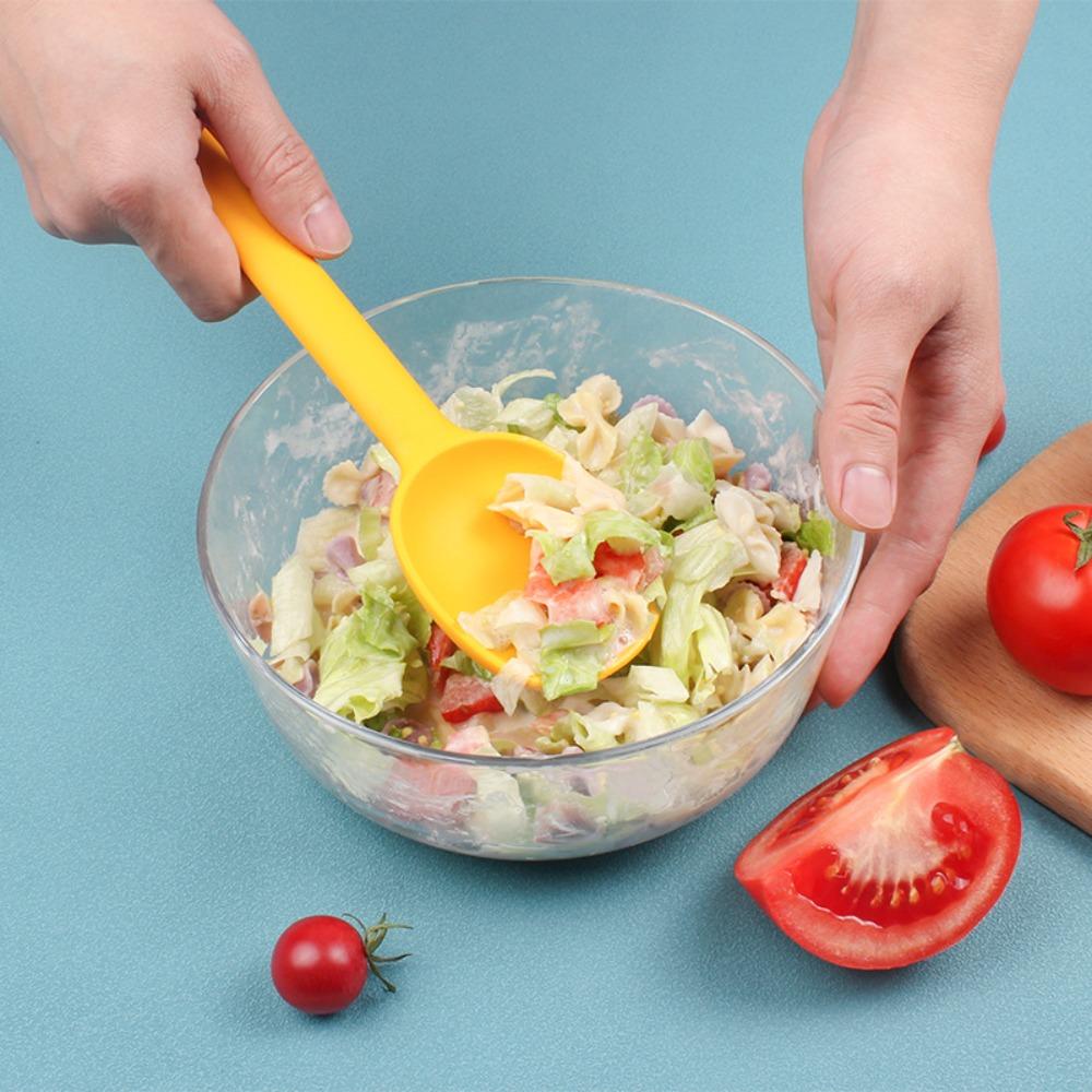Large Size Soup Spoon Long Handle Seasoning Spoon Kitchenware Silicone Stirring Spoon  Cereal