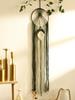Makramee-Traumfänger, Makramee, rundes Blatt, Wandbehang, Boho-Dekoration, Wandteppich, ästhetisches Raumdekor, Weihnachtsgeschenke