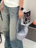 Korean Style Crescent Women's Handbag - Genuine Leather, Large Capacity, Versatile Shoulder Bag