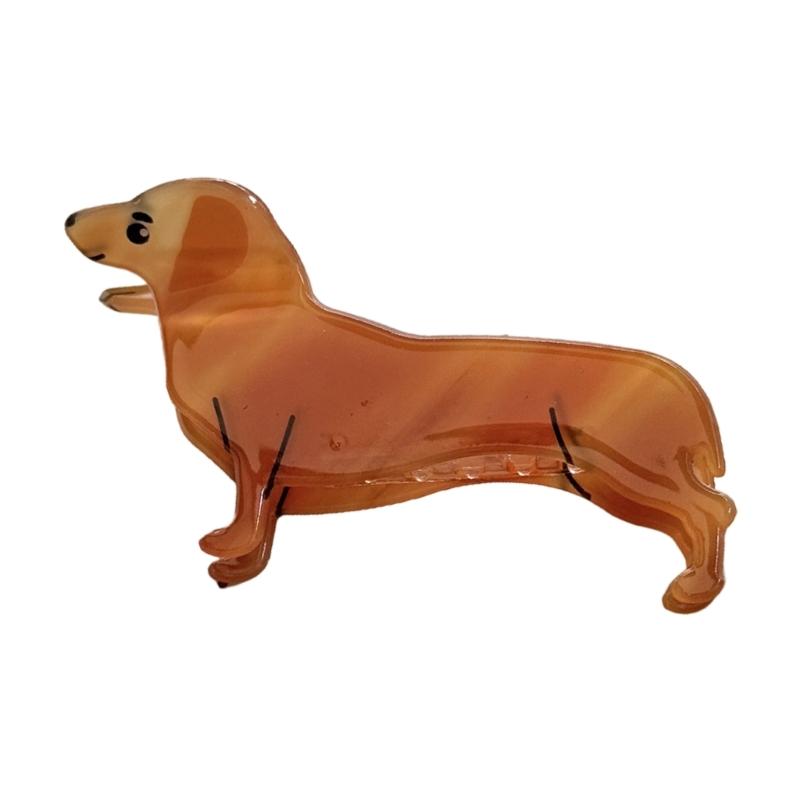 Cartoon Dog Shape Hair Claw Clip For Girls Women Secure Grip NonSlip Acrylic Barrettes For Daily Use Gifting Accessory