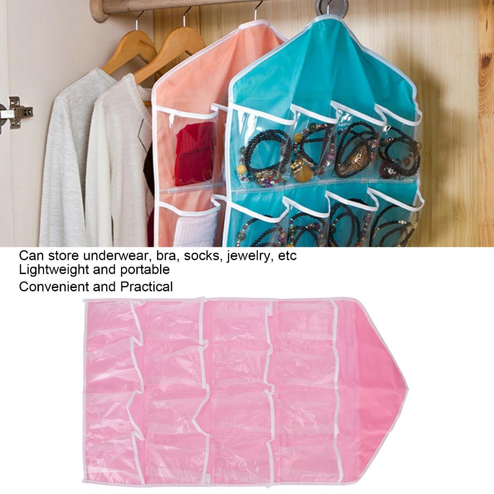 Transparente Taschen Wandgarderobe Hängender Organizer Wasserdicht Beidseitig Hängender Aufbewahrungs-Organizer Vliesstoff Tragbar