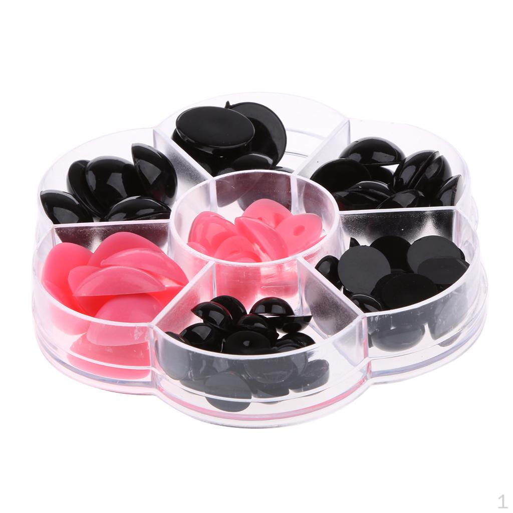 60 * Пластиковые Глаза Плюшевый Мишка 20 Безопасных Носов Кукла для DIY Кукол Purple Nose