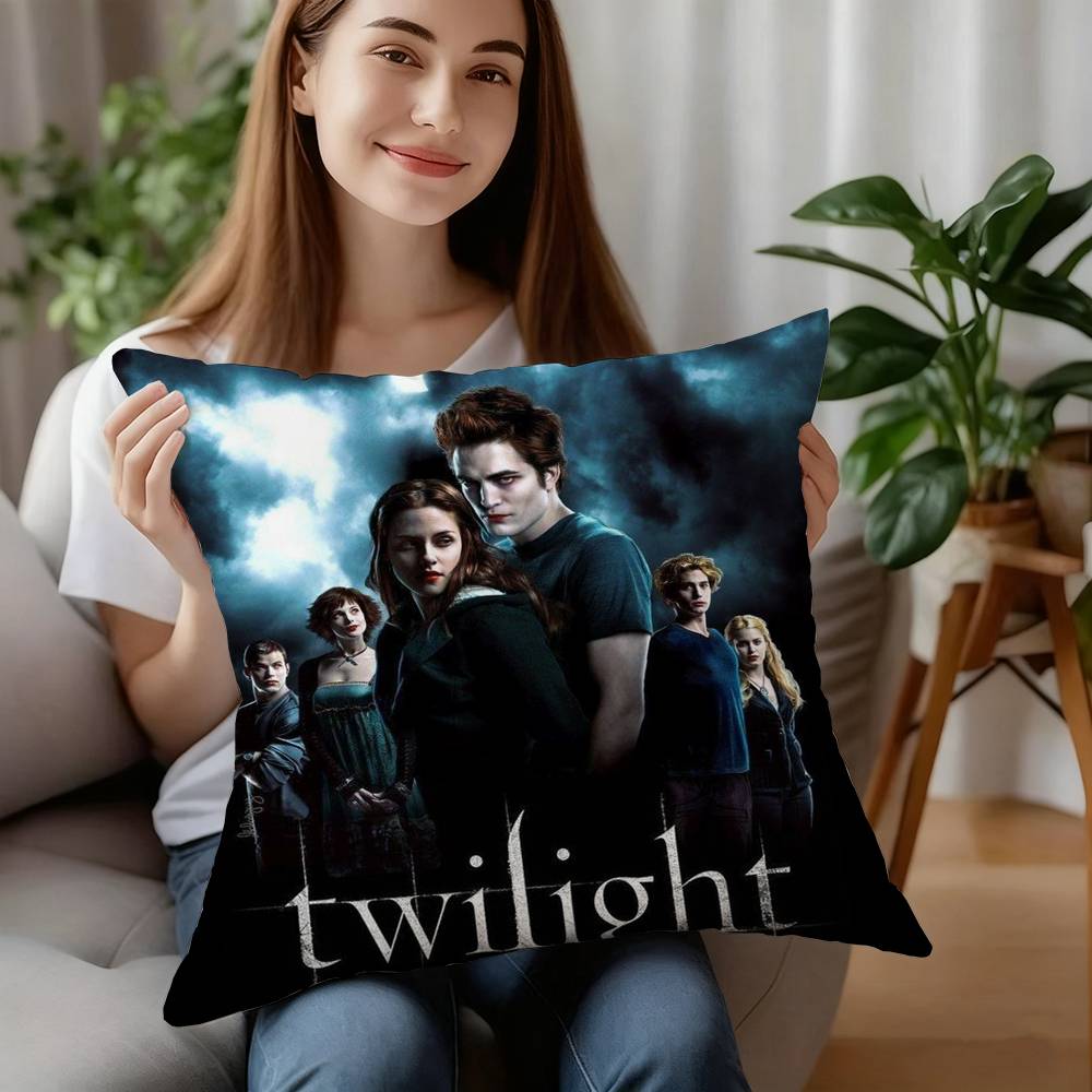 

M-Movie T-Twilight Pillow Case Short Plush Sofa Decorative Gift Home Double-sided Printing Cushion 12x12Inch