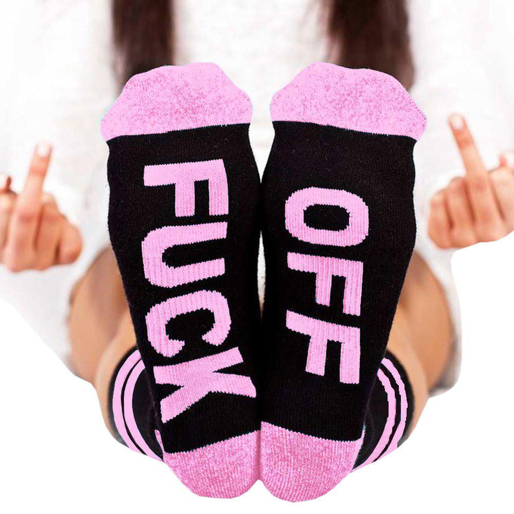Unisex Letter Fuckoff Funny Casual Sports Skateboard Socks Stockings Color 5