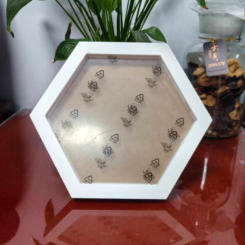 Шестиугольная Минималистичная Фоторамка - 1 см Полая Настенная Декорация White hexagonal photo frame