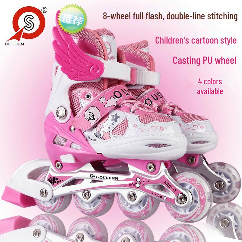 Breathable Adjustable Inline Skates for Boys & Girls Students