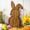 Wooden Rabbit Serving Tray Animal Charcuterie Platters Novelty Appetizer Platter for Cheese Fruit Heart-shaped Food Platter for Parties