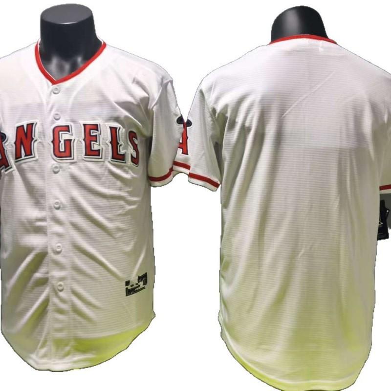 Los Angeles Angels Embroidered Baseball Jersey Unisex Fan Shirt White Blank Style
