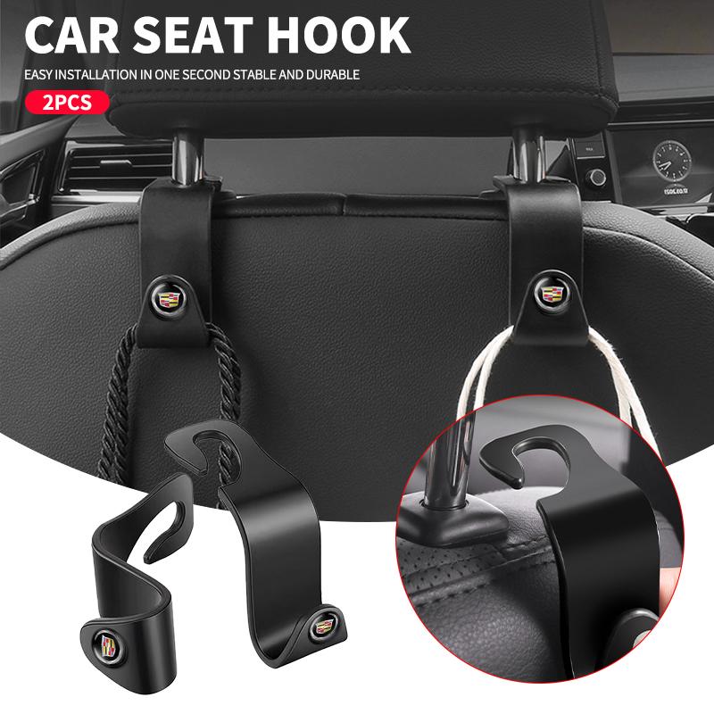 1/2pc Car Seat Headrest Hook Auto Back Seat Storage Organizer Hanger For Cadillac Escalade CTS ATS SRX STS XT5 XT4 XT6 XTS CT4