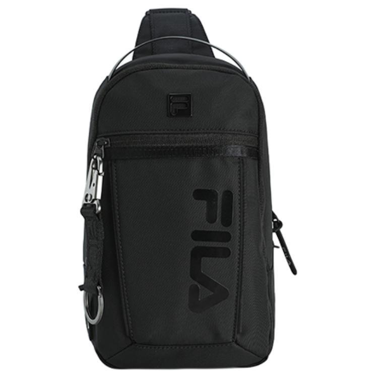 

FILA Fitness Series Fashion Simple Solid Color Handheld Shoulder Crossbody Bag Fabric Chest Bag Men bags Black A13M511102FBK Jet Black,Mini
