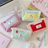 Contrasting Color Plaid Pencil Bag, Dopamine Large-capacity Pencil Case, Junior High School Girl Ins Style, High-value Stationery Bag