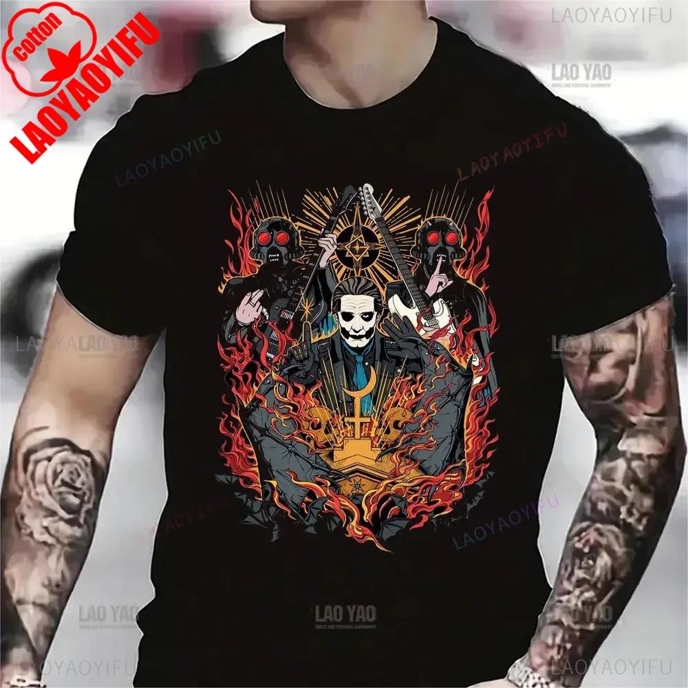 

Authentic GHOST Band Papa Wrath Tops Tee Cotton T Shirt Unisex NEW Harajuku Funny Fashion Top Vintage Classic Streetwear T-Shirt 4XL